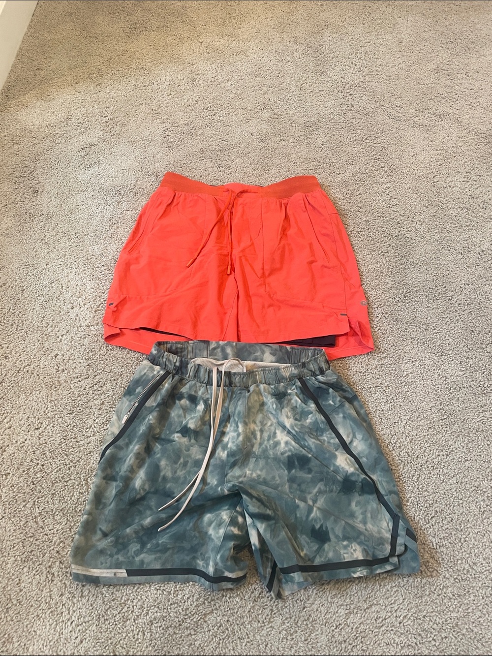 Men's Coral Drawstring Shorts - Casual Summer Shorts